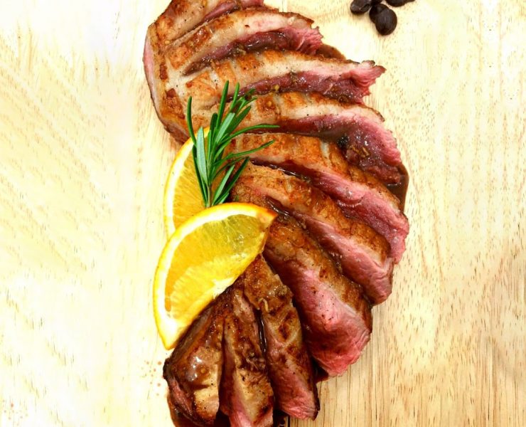 Seared-duck-breast-with-orange-chocolate-sauce